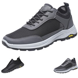 TUDUZ Herren Mesh Sneaker Atmungsaktiv Sportliche Laufsohle Wandern Outdoor Waten Weiche Hohl Mesh Atmungsaktiv Casual Sport Schuhe (Grey, 43)