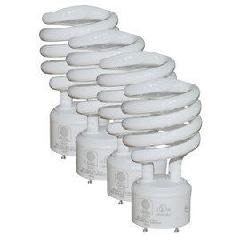 SLEEKLIGHTING - GU24 Base 2 pins- 23Watt 4200k 1600lm 2 Prong Light Bulbs- -Mini Twist Lock Spiral -Self Ballasted CFL Fluorescent Bulbs- 1600lm Warm White 4 Pack (100 Watt Equ) (4200k)