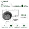 KAPILA 300ml Titanium Bowl with Folding Handle Outdoor Camping Picnic