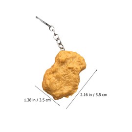 TOYANDONA Chicken Nugget Keychain Car Key Ring Cars Ornament Chicken Wing Ornament Fried Chicken Keychain Food Bag Pendant Handbag Purse Pendant Unique Key Chain Key Holder Student Keychain