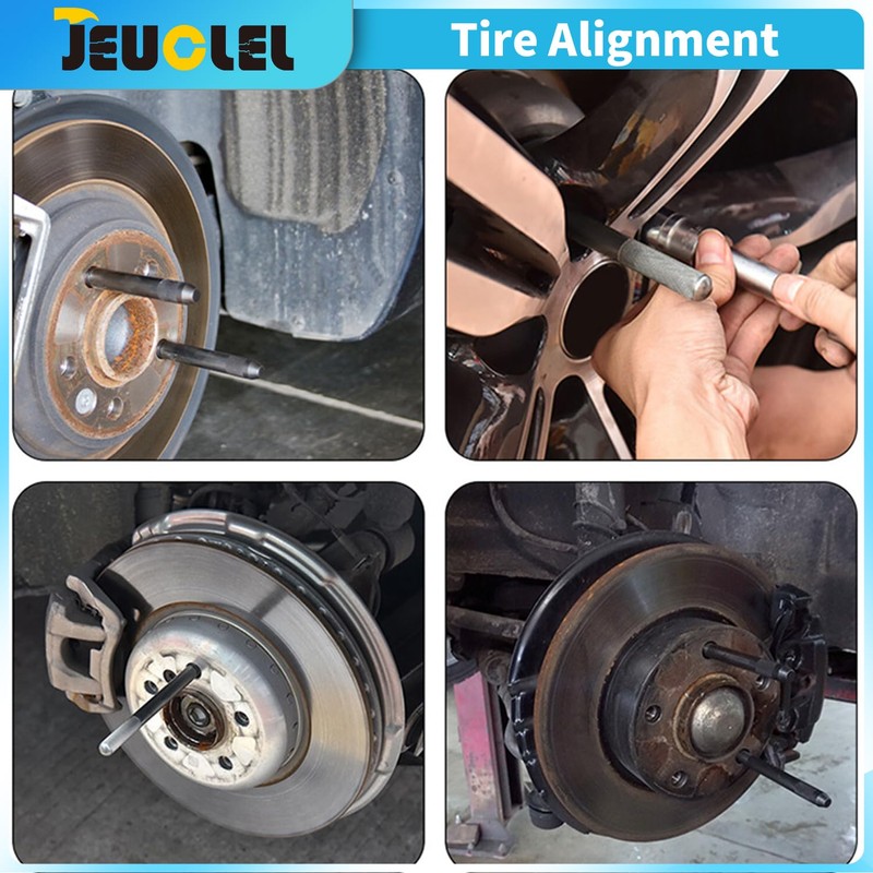 JEUCLEL 2PCS M14x1.5 Wheel Hanger Alignment Pin Guide Tool, Rim