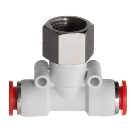 USA SEALING ZUSA-PTC-PBT-526 Polybutylene Push to Connect Tube Fittings Female Branch Tee: 1/4" Tube 1/4" NPT Female