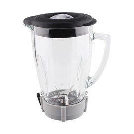Veterger Replacement Parts Glass jar with Jar Base Bottom Cap, Compatible with Oster Pro 1200 Blender