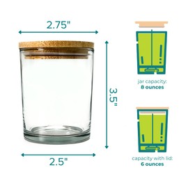 Direct Candle Supply 24 pack of 7 Oz Clear Glass with Wooden Lid 24pk - Perfect for Candle Making