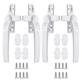 4 PCS Window Handles for Windows, Window Handle Replacement Kit, Double Glazing Window Handles Suitable for Replacement Window Handles and Sliding Door Handle (White)