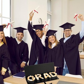 DIY Graduation Gift Box Empty Grad Letter Large Box Graduation Flower Gift Box Candy Cookie Chocolate Gift Box with Ribbon Favor for Boyfriend Son Daughter Graduation Birthday Class Reunion Party Supplies:_Empty Grad Box（Black)_1pcs