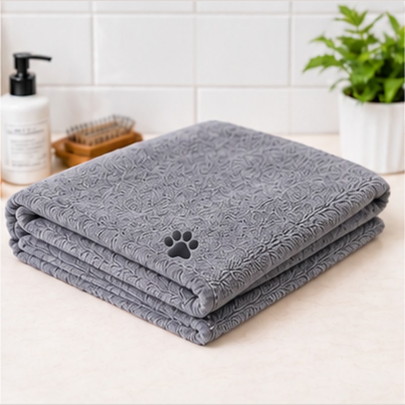 Pet Bath Towel for Dogs & Cats – Soft Microfiber,