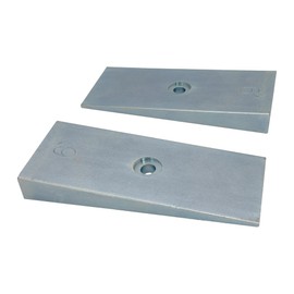 2" Wide Steel 6 Degree Shims Wedge for Pinion Angle or Caster - Set of 2, Zinc Plated (6° Degree)