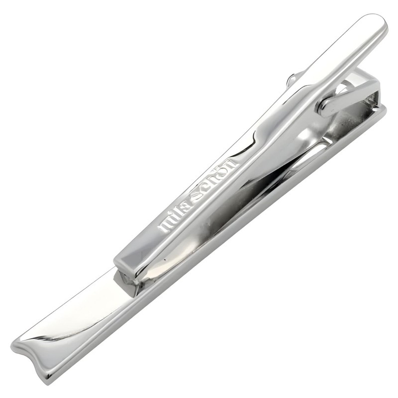 mila schon se-ms026 Mira Sean Silver Insert Tie Clip, Brass,