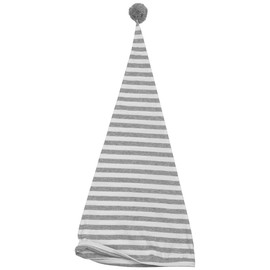 Lipodo Sleep Cap (56 cm Long) - Women and Men - Cotton Night Cap - Bobble Hat One Size (53-60 cm) - Night Hat with Bobble - Pointed Hat for Sleeping for the Night, gray