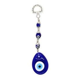 LUCKBOOSTIUM Lucky Blue Evil Eye Hangings Pendant - Sign of Protection & Blessing - Cute Charm for Home Keys - Office Bag Decorative Things & Accessories - Car Ornaments for Rear View Mirror