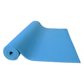 Fitvids 1/4-Inch High Density Thick Non Slip Yoga Mat with Knee Pad and Carrying Strap for Workout, Pilates, Gym Home Exercise, Blue