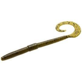 Zoom Shakey Tail Bait-Pack of 20 (Green Pumpkin, 6-Inch)