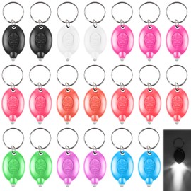 Pack of 20 Mini Torch Key Fob LED Keychain Torch with White Light, Portable Key Ring Torch, Finger Lamp, Mini Torch Children for Outdoor, Camping
