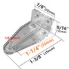 4pcs Hold Down Brackets with Screws Clear Color Bottom Rail