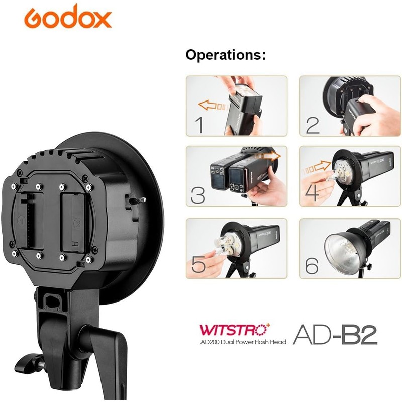 Godox AD-B2 Dual Power Bowens Mount Double Lamp Head Bracket