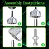 Heavy-Duty Deburring Chamfer Tool with Sharp Tungsten Carbide Blades,Fast Hex