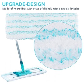 Sgizoku Pack of 2 Mop Covers for Profi XL Micro Duo/Profi XL Cotton Plus Floor Mop, 2 Fibre System Replacement Cover with Special Bristles for All Floor Types with Strong Water Absorption and