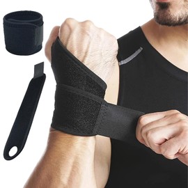 Muñequera Deportivas, 2pcs Muñequeras de Soporte,Muñequera Metacarpiana para Alivio de Lesiones de Muñeca. Fitness Muñequeras de Soporte con Sujetador de Pulgar, Prevención de Lesiones Deportivas