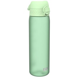 Ion8 Water Bottle, 500 ml/18 oz, Leak Proof, Easy to Open, Secure Lock, Dishwasher Safe, BPA Free, Flip Cover, Carry Handle, Fits Cup Holders, Easy Clean, Odor Free, Carbon Neutral, Surf Green