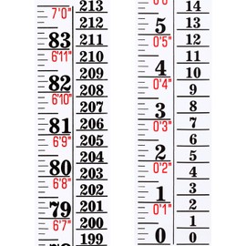 Tatuo Growth Chart Wall Labels Height Indicator Tape Ruler Growth Chart Decor Height Indicator Adhesive Ruler for Home Room Measuring(White)