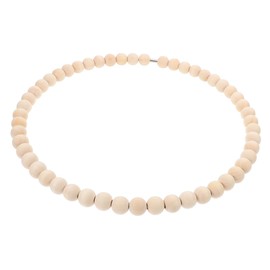 Milisten Pack of 2 Wooden Beads Wooden Frame for Crafts Flower Wreath Made of Wooden Beads Wooden Door Ring Wooden Wreath Bamboo Circle Wreath Ring Made of Wood Flower Hoop Wood Wreath Khaki Iron