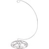 Bard's Ornate Silver-Toned Ornament Stand, Large, 10.25" H x 4" W x 4" D