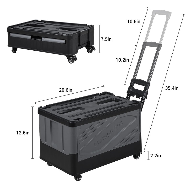 XCBYT Storage Bins with Wheels - Rolling Carts with Wheels