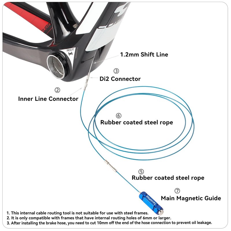 Bike Internal Cable Routing Tool Kit - Effortless Internal Cable