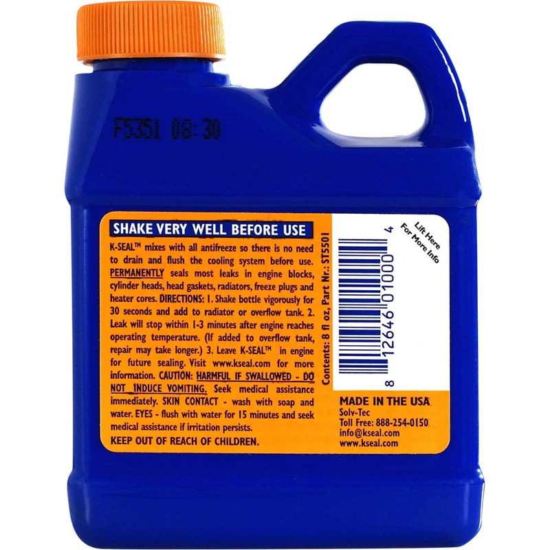 K-Seal ST5501 Multi-Purpose One Step Permanent Coolant Leak Repair, 8oz,