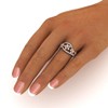 Siam panva Fabulous 925 Silver Floral Ring Two Tone Rose