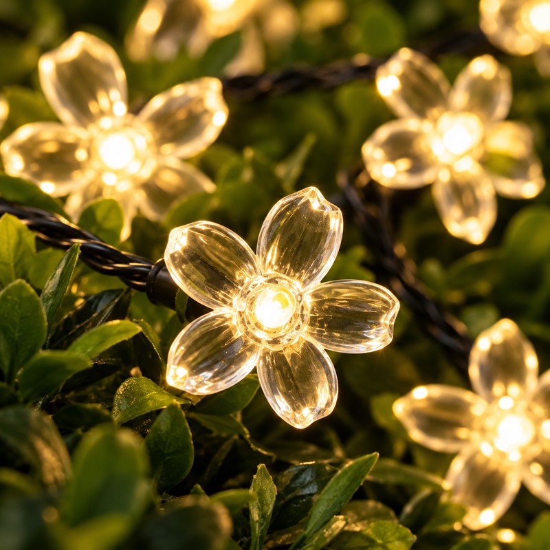 Solar Cherry Blossom String Lights for Outdoor Decoration – 20