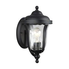 Generation Lighting 8414201EN3-12 Transitional One Light Outdoor Wall Lantern from Seagull - Perrywood Collection in Black Finish,