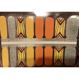 Unbranded Color Nail Polish Strips, 16ct. Candy Corn Goddess. Some Glitter