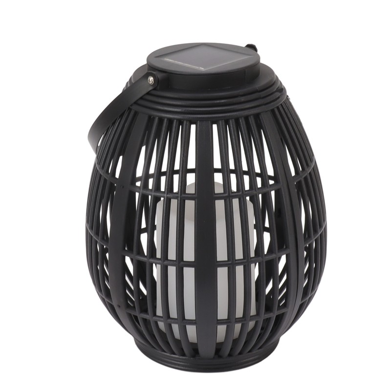 Solar Garden Lantern LED Outdoor Solar Lantern Waterproof Decorative Rattan