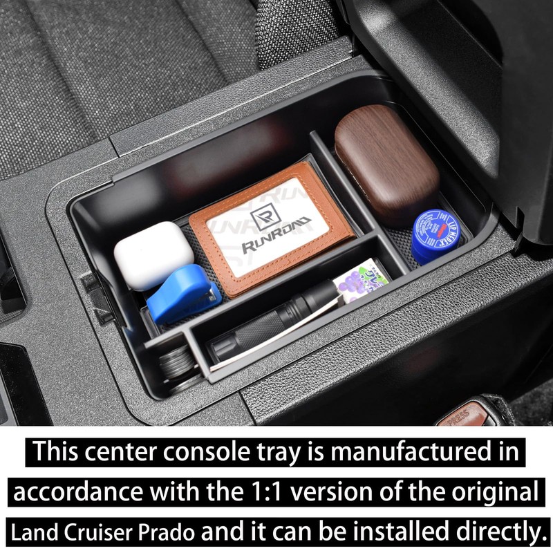 RUNROAD Center Console Organizer Tray Compatible with Toyota Land Cruiser