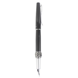 Sipliv Classic hobaringudoragon Fountain Pen, Elegant Silver Clip On , black