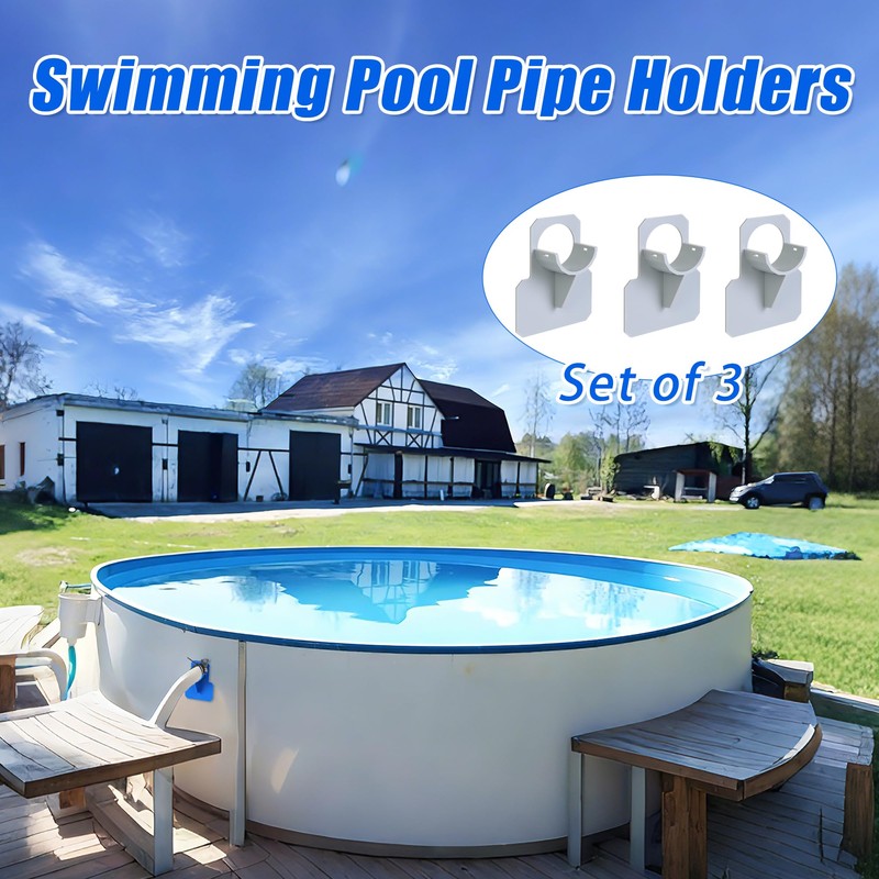 3 PCS Swimming Pool Pipe Holders, Upgraded Pool Hose Support