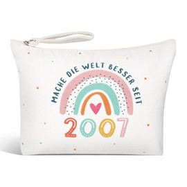 MEJOSER 18th Birthday Girl Cosmetic Bag Gift 18th Birthday Girl Toiletry Bag Makeup Bag Toiletry Bag Small Gift for 18th Birthday Pencil Case Make Up Bag Organiser, 18, Modern