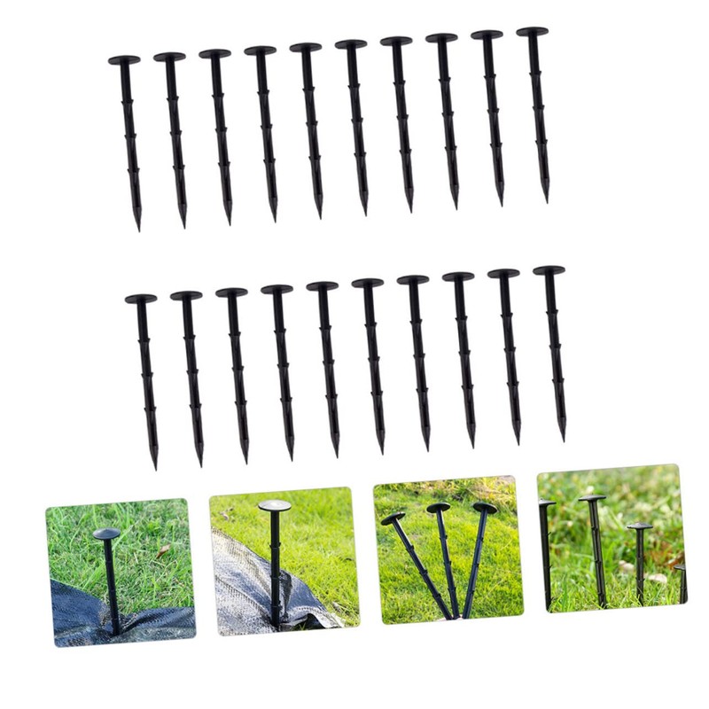 CAXUSD 60pcs Lightweight Gardening Stakes Durable Ground Anchors with Special