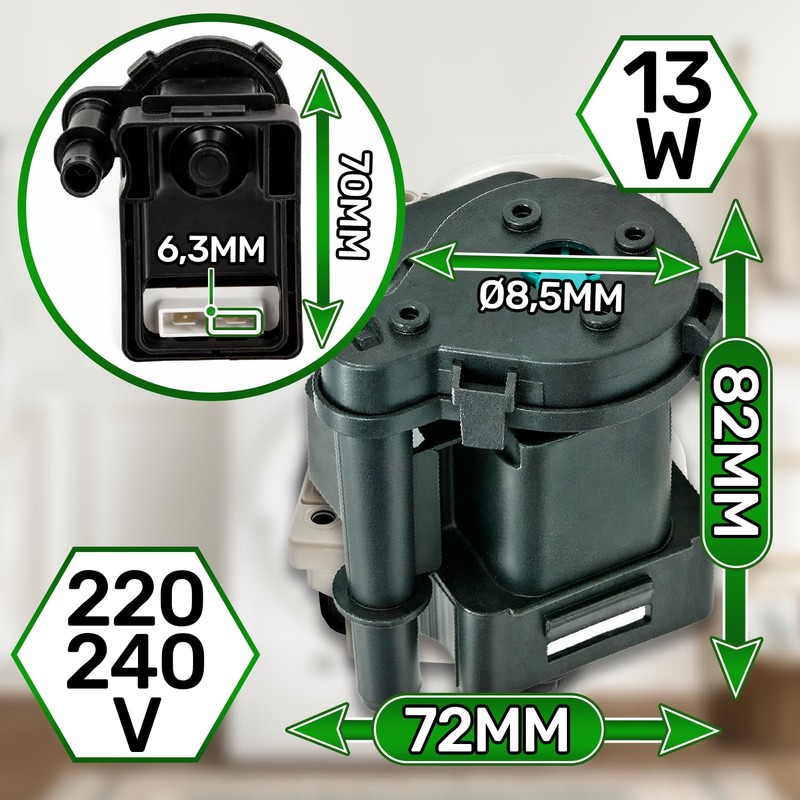 Condensation Pump for Dryer B13-6C 13W 220/240V with Original Code
