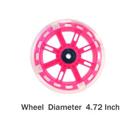HUWAY training wheels flash mute wheel bicycle stabiliser mounted Kit compatible for bikes of 12 14 16 18 20 Inch， 1 Pair(Pink)