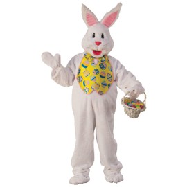 Rubie's Women's Plush Fluffy Bunny Mascot Costume, White, Standard