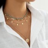 ALRNBY Gold Layered Necklace for Women Dainty Cross Pendant Necklaces