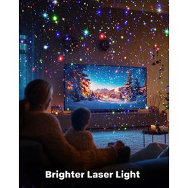 FLITI Laser Christmas Projector Lights Outdoor, Waterproof Christmas Decorations Moving Stars Light Show, Remote Control Timer, Holiday Projector Decorations for House, Yard & Garden