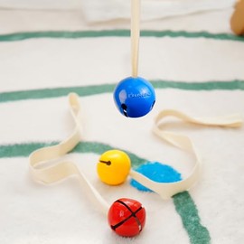Campana amarilla con cinta, juguete Montessori para bebé