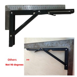Folding Shelf Brackets 8 inch,Folding Brackets Heavy Duty Max.Load 410lb,DIY Space Saving Wall Mounted Folding Table,Pack of 2