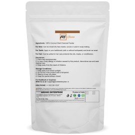 mGanna Coconut Shell Charcoal Powder (0.5 lbs / 227 g) – Ideal for Teeth Cleaning, Face Masks, Scrubs and Soap Making