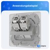 hb-digital 2-Port CAT 7 Network Socket Flush-Mounted RAL9003 + 2x