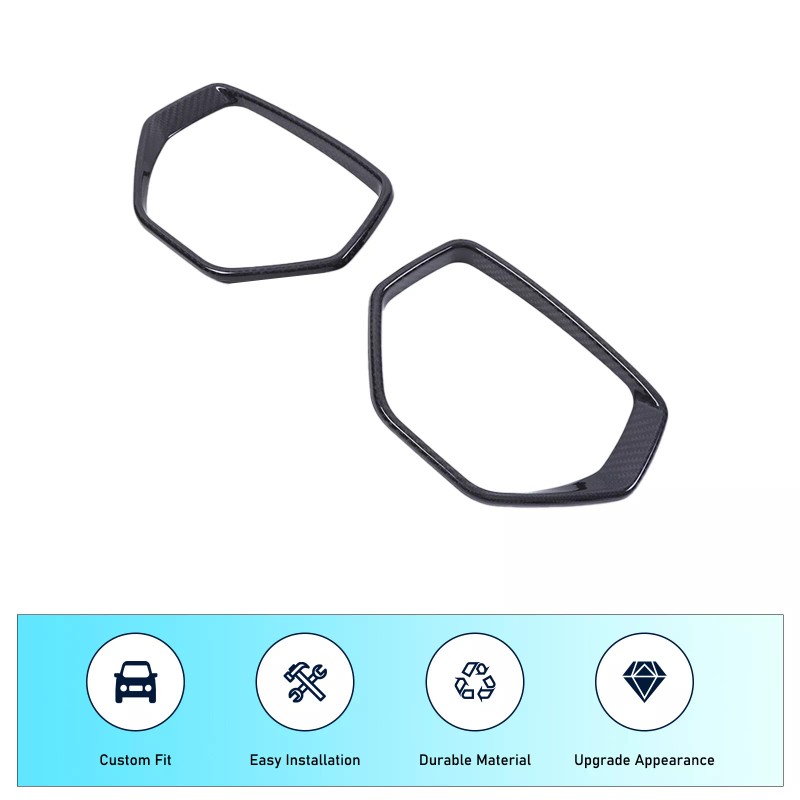 MXT-23 Real Carbon Fiber Side View Mirror Frame Cover Ring
